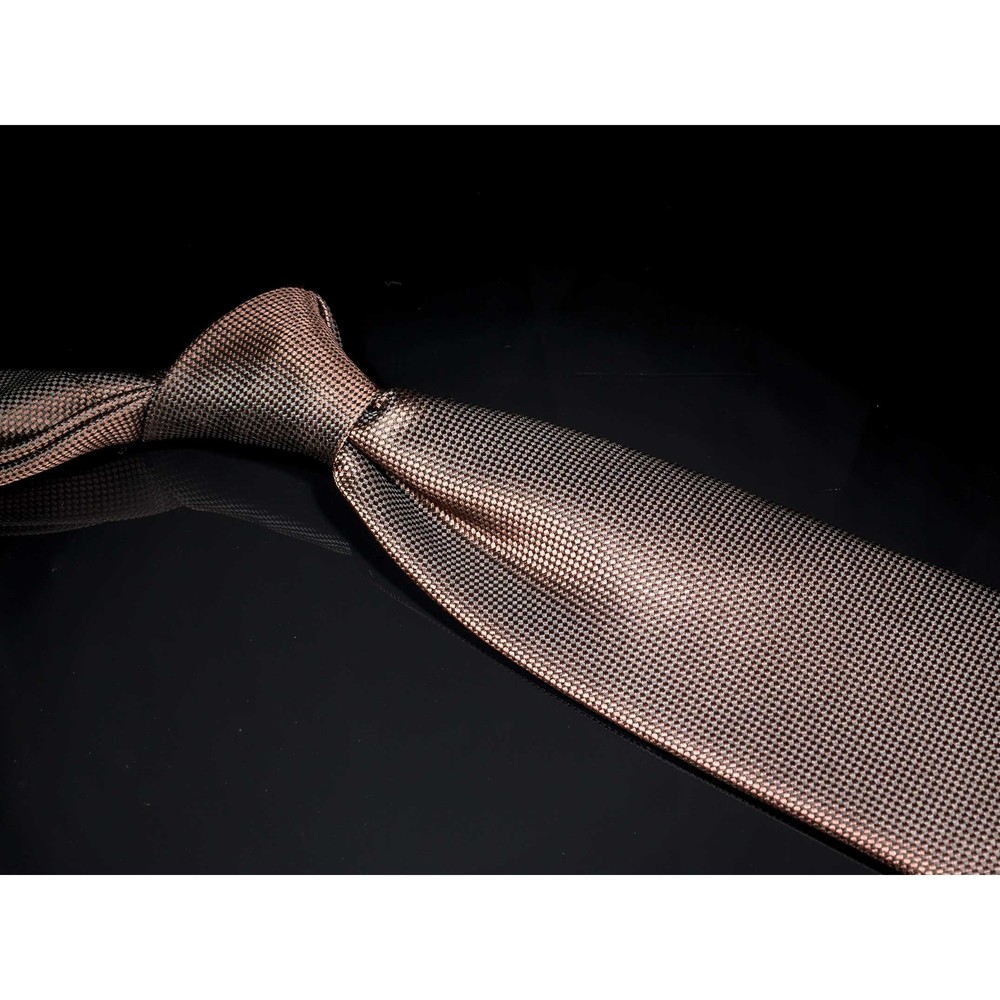 Countess Mara 100% Silk Tie Dark Brown Solid Men's Designer Necktie - RESERVED